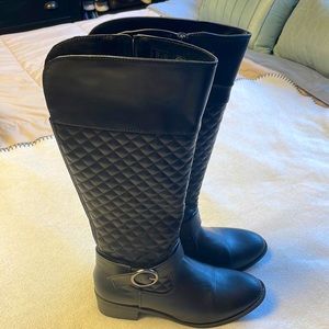Knee high black boots size 8